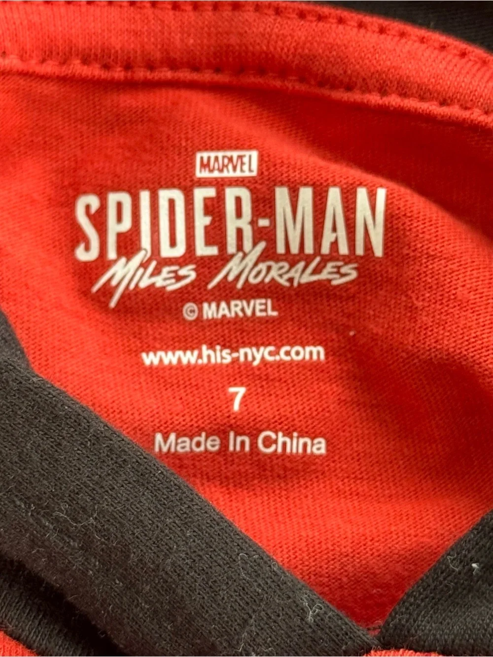 Marvel SpiderMan Miles Morales Boys Hooded Shirt Shorts Set Size 7 Red Black